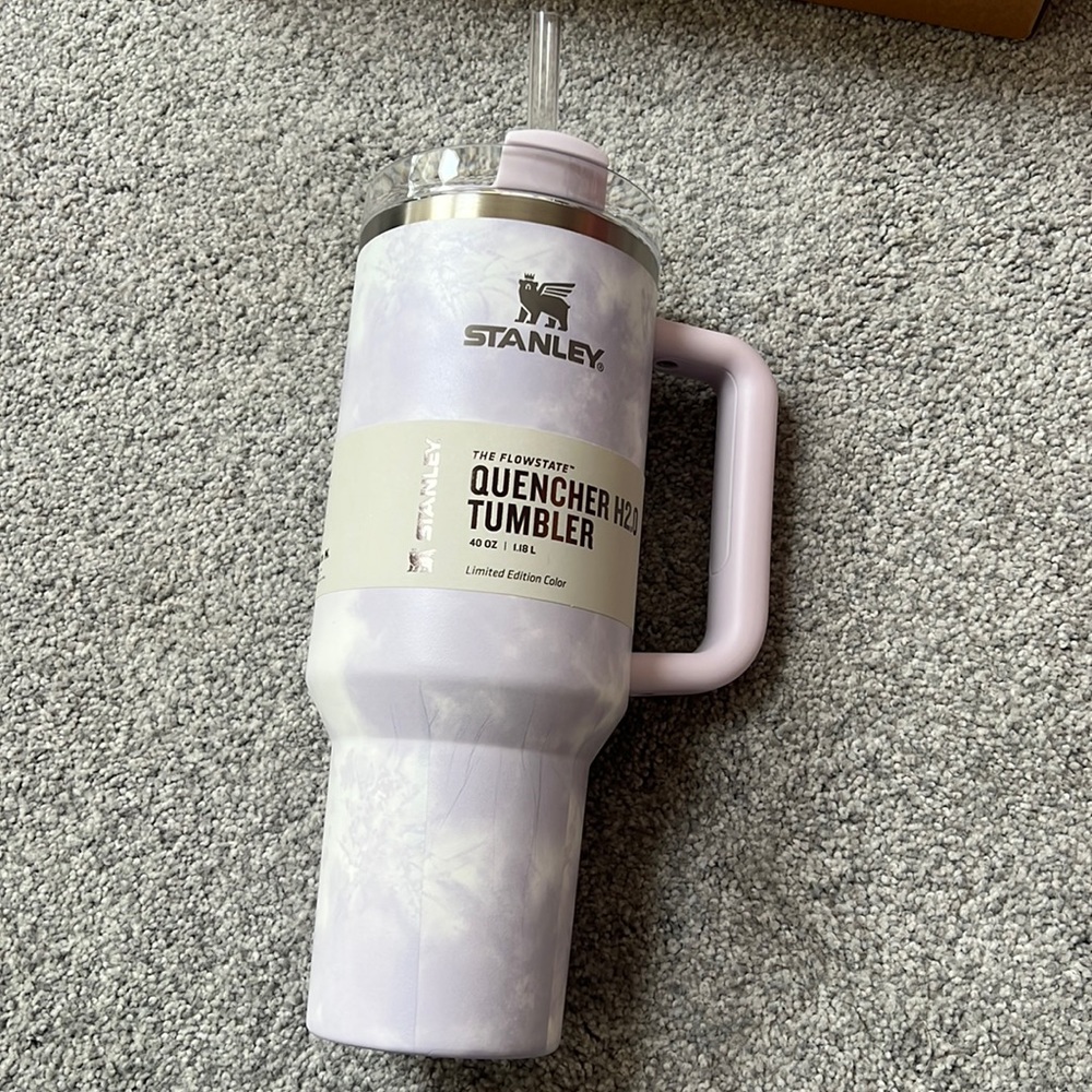 Stanley 40 oz purple tie dye tumbler